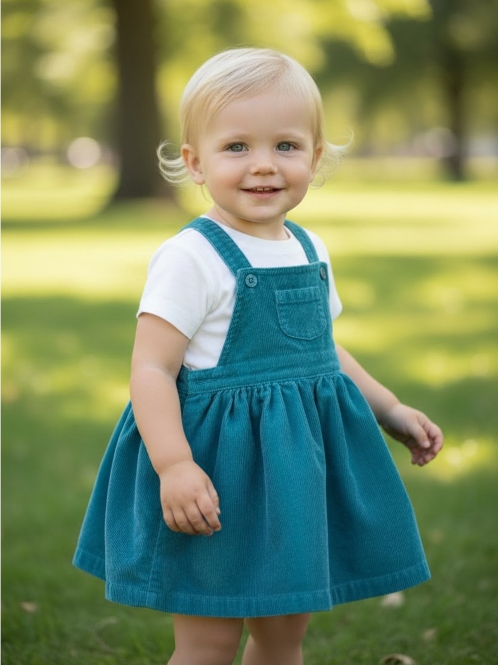 John Lewis corduroy baby girl overalls skirt size 6-9m